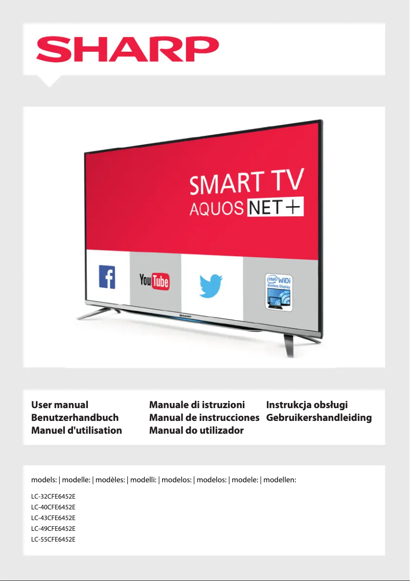 Page 1 de la notice Manuel utilisateur Sharp LC-43CFE6452E