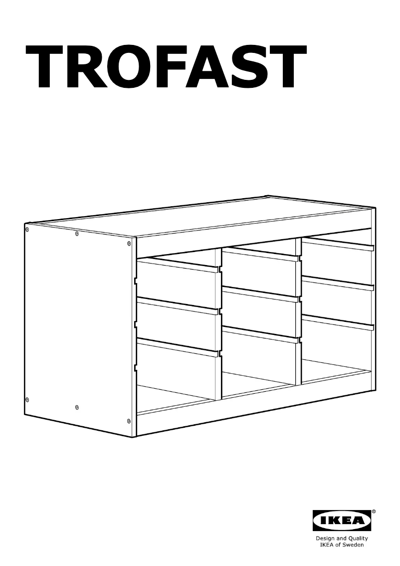 Imagen de la primera página del manual del dispositivo TROFAST 303.688.36