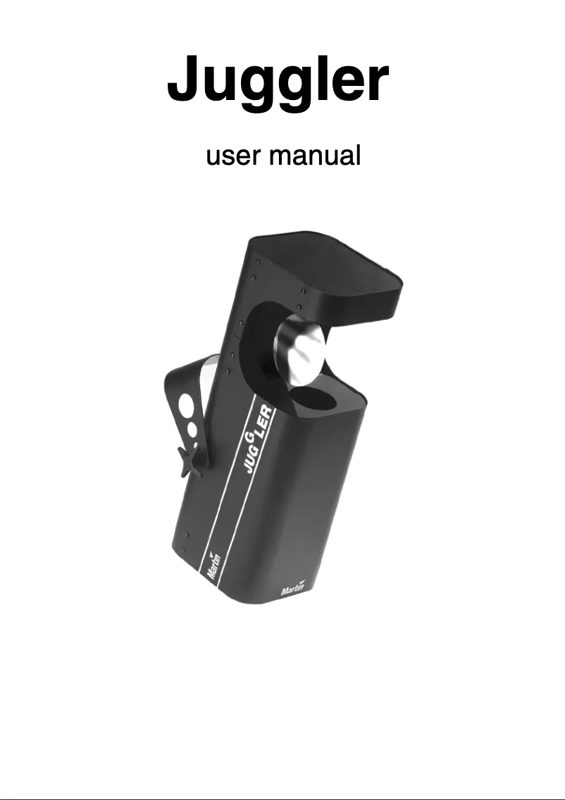 Page 1 de la notice Manuel utilisateur Martin Juggler