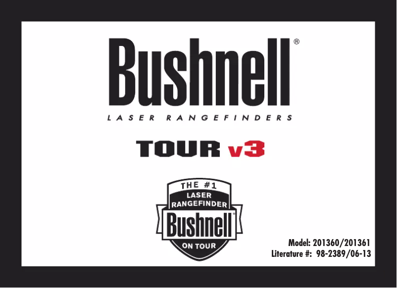 Page n°1 - Manuel utilisateur Bushnell TOUR V3 SLOPE