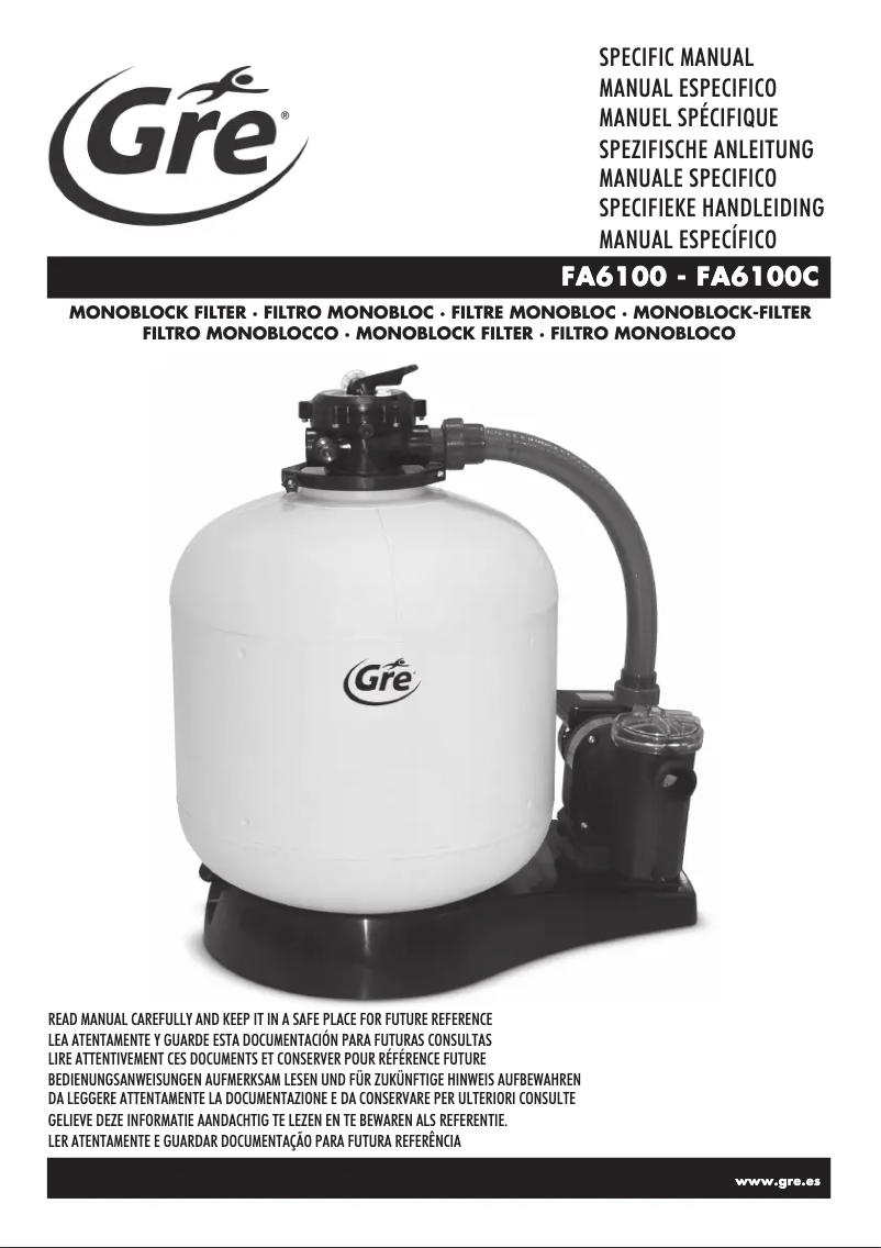 Page 1 de la notice Manuel utilisateur Gre FA6100