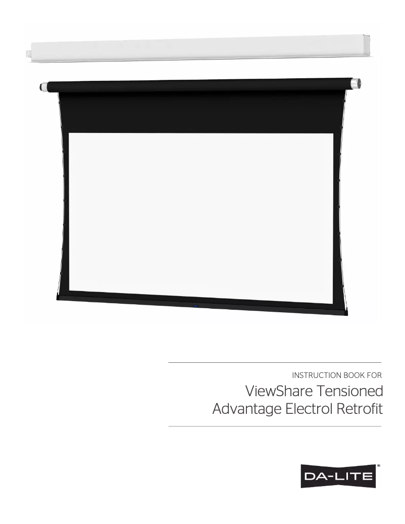 Page n°1 - Manuel utilisateur Da-Lite ViewShare Tensioned Advantage Retrofit 24999HV