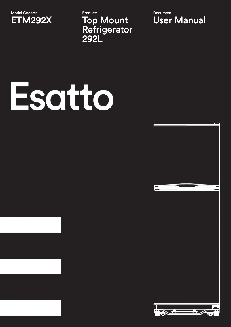 Page 1 de la notice Manuel utilisateur Esatto ETM292X