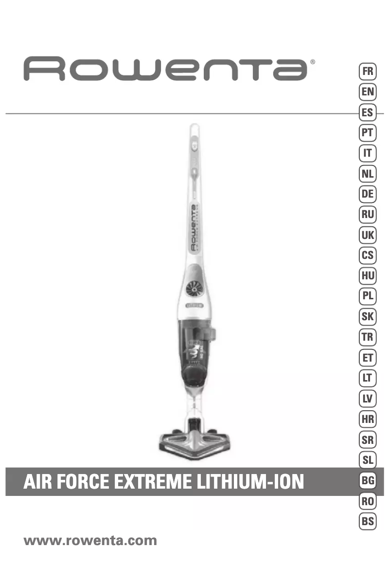 Page n°1 - Manuel utilisateur Rowenta Air Force Extreme Lithium 25,2 V