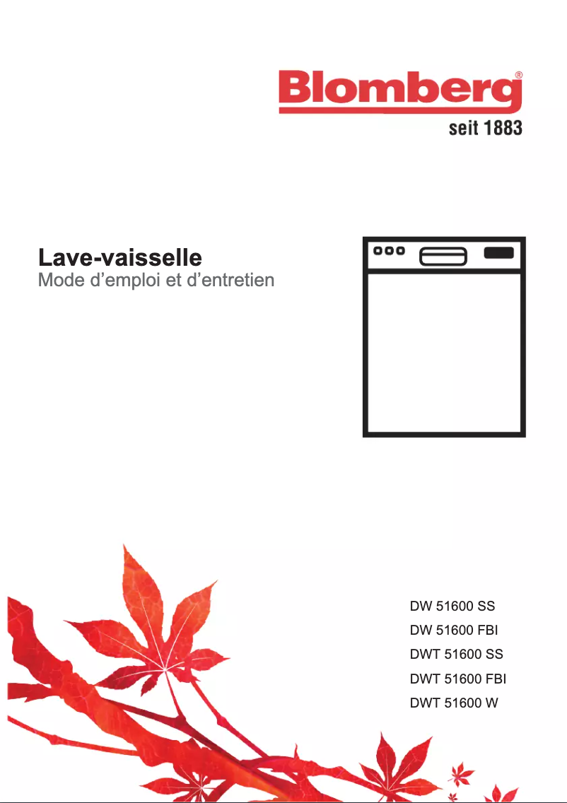 Page n°1 - Manuel utilisateur Blomberg DWT51600FBI