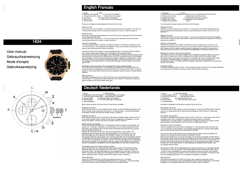 Page n°1 - Manuel utilisateur Davis 1634