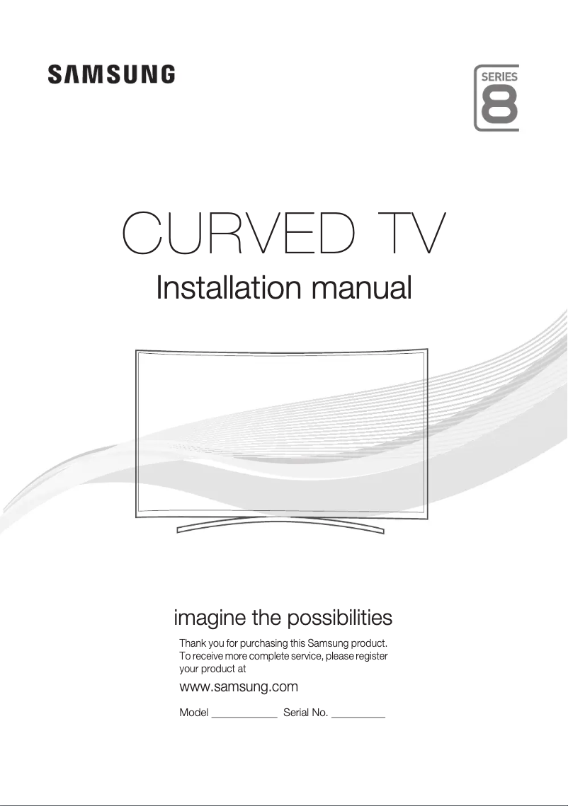 Page 1 de la notice Manuel utilisateur Samsung HG55AC890VW