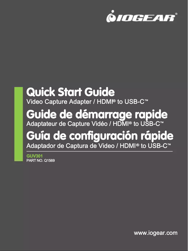 Page n°1 - Manuel utilisateur iogear GUV301