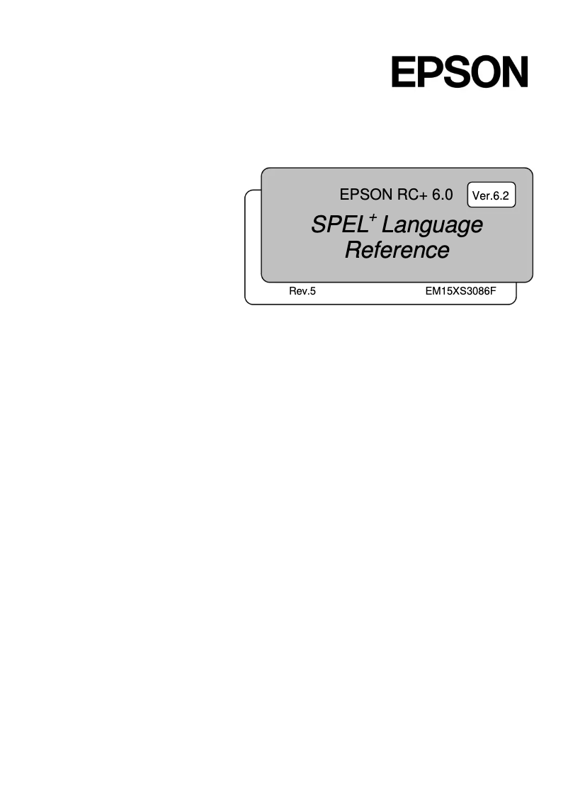 Page 1 de la notice Manuel utilisateur Epson RC620+