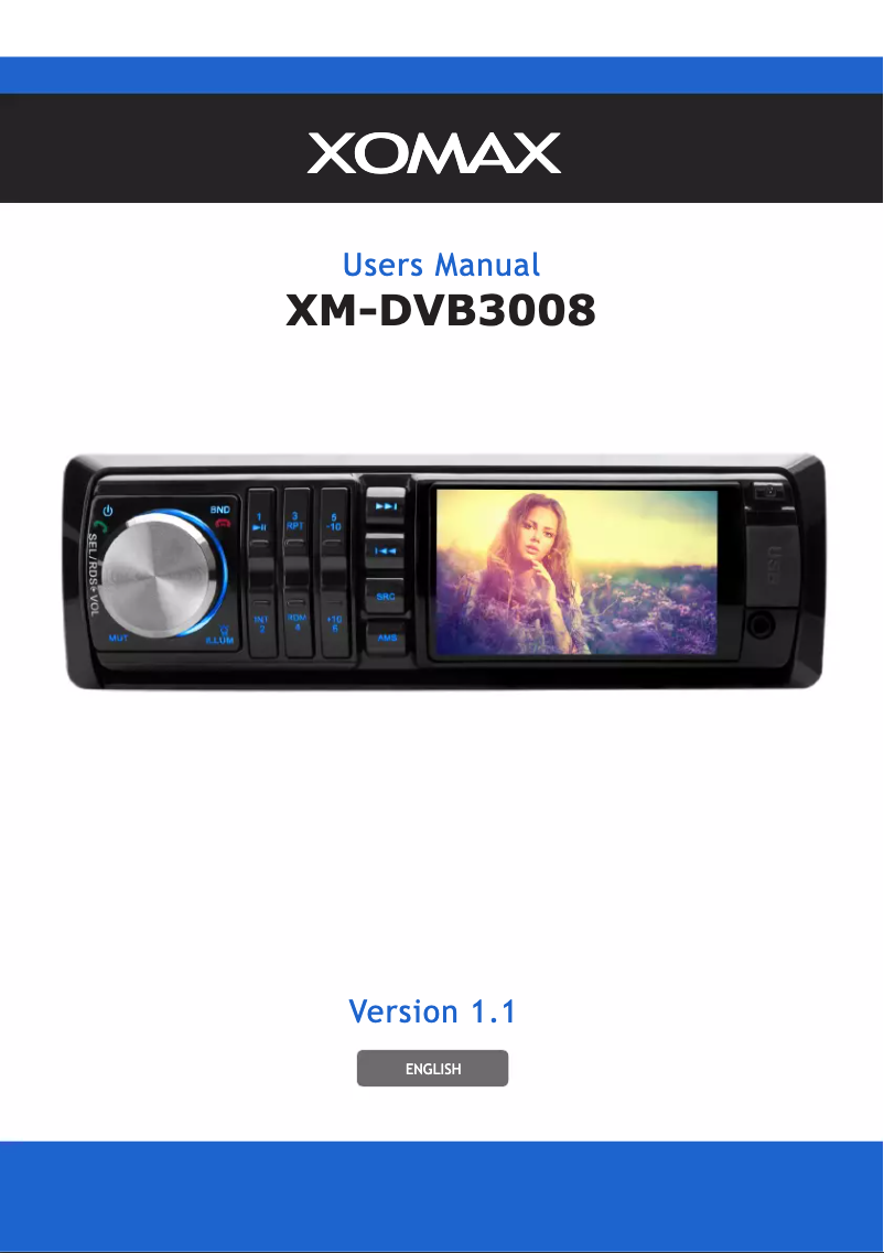 Page 1 de la notice Manuel utilisateur Xomax XM-DVB3008