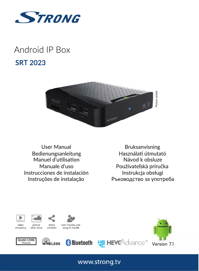 Page 1 de la notice Manuel utilisateur Strong SRT 2023