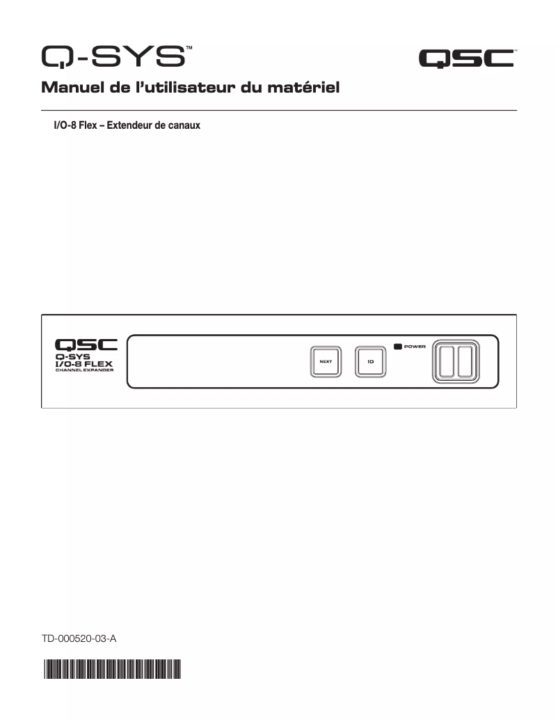 Image de la première page du manuel de l'appareil I/O-8 Flex