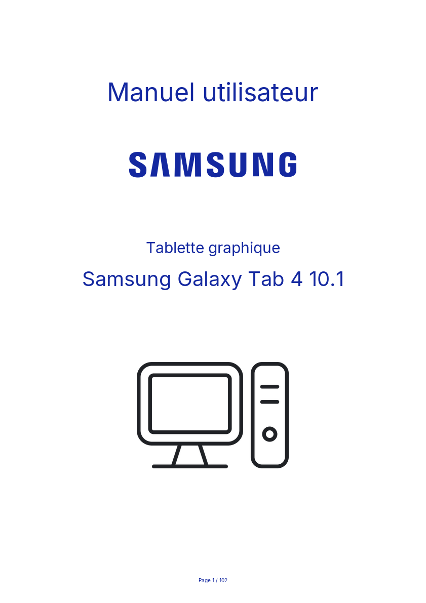 Page n°1 - Manuel utilisateur Samsung Galaxy Tab 4 10.1