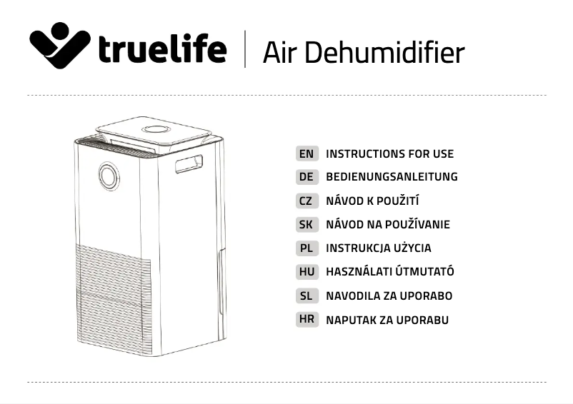 Page 1 de la notice Manuel utilisateur TrueLife AIR Dehumidifier DH5 Touch