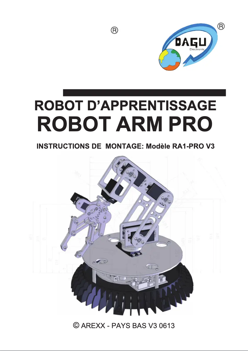 Page n°1 - Manuel utilisateur AREXX RA1-PRO