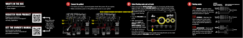 Página 1 del manual Guía de inicio rápido DBX goRack