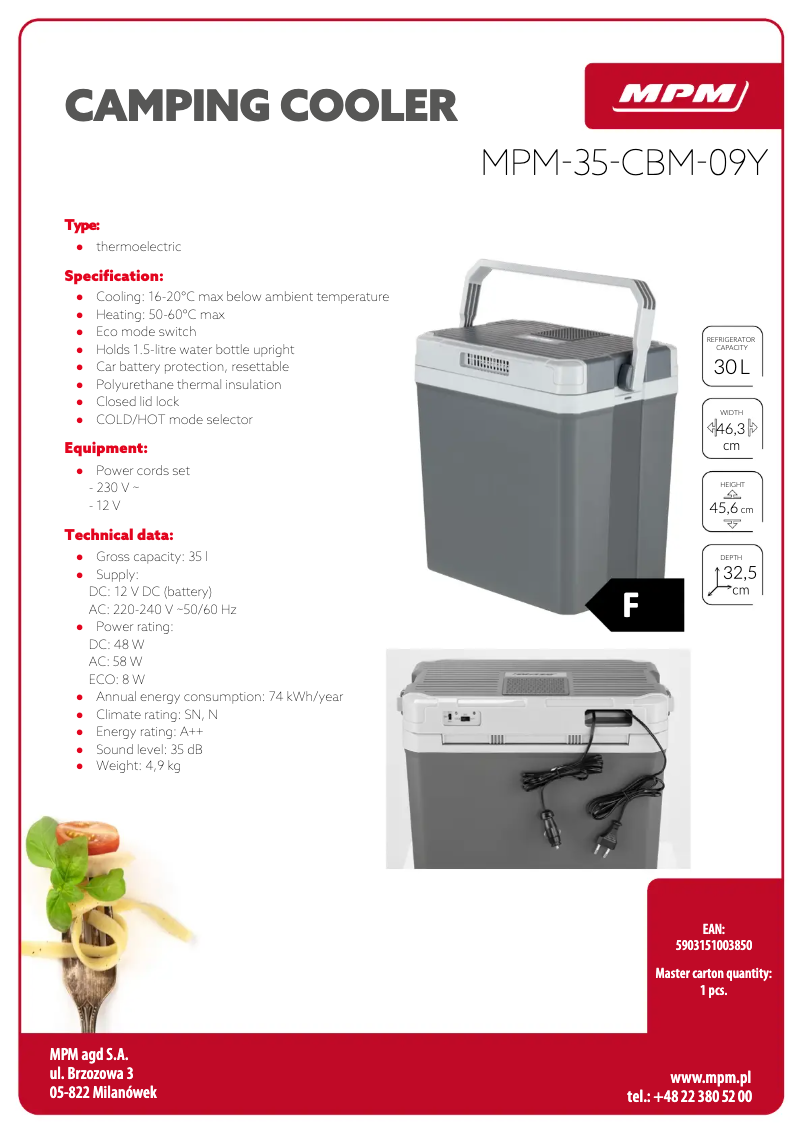 Image de la première page du manuel de l'appareil MPM-35-CBM-09Y