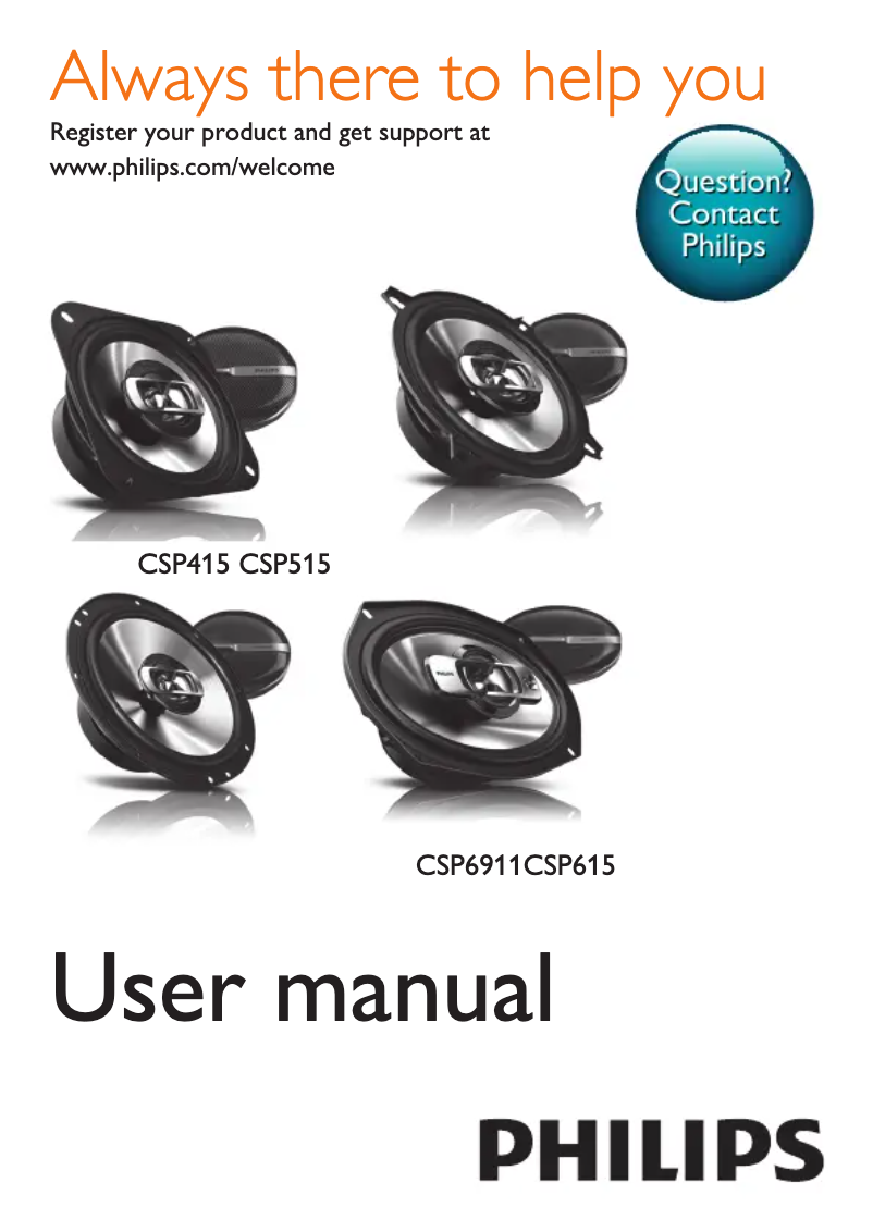 Page n°1 - Manuel utilisateur Philips CSP415