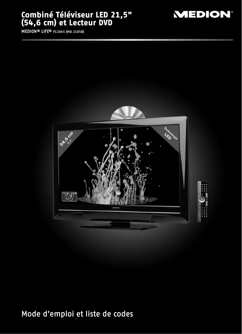 Page 1 de la notice Manuel utilisateur Medion P12045 (MD 21058)
