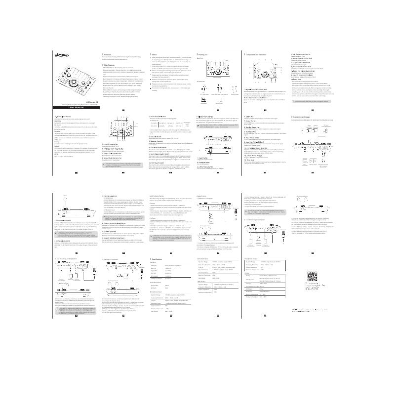 Page n°1 - Manuel utilisateur Comica ADCaster C2