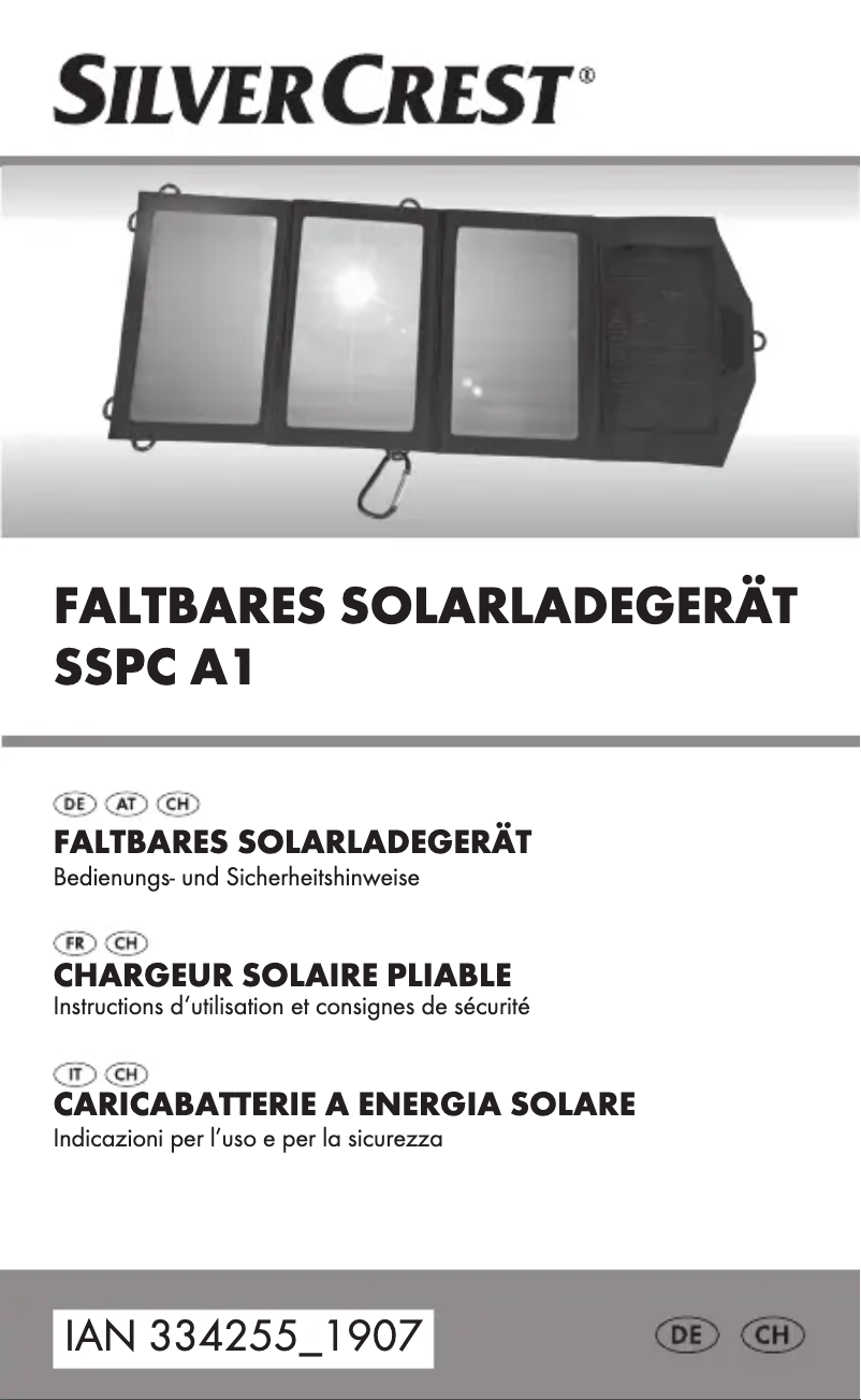 Page n°1 - Manuel utilisateur SilverCrest SSPC A1