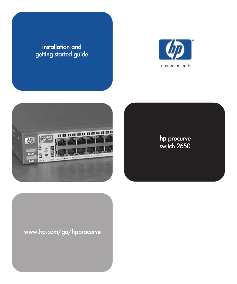 Page 1 de la notice Manuel utilisateur HP ProCurve 2650