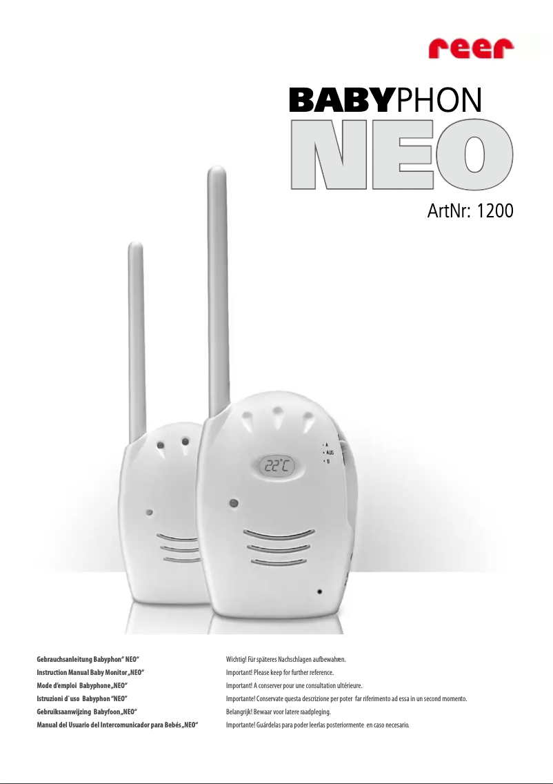 Image de la première page du manuel de l'appareil Neo