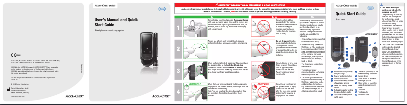 Page 1 de la notice Manuel utilisateur Accu-Chek Mobile