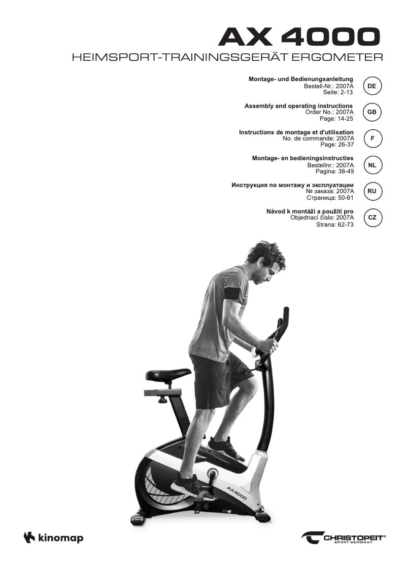 Page n°1 - Manuel utilisateur Christopeit AX 4000