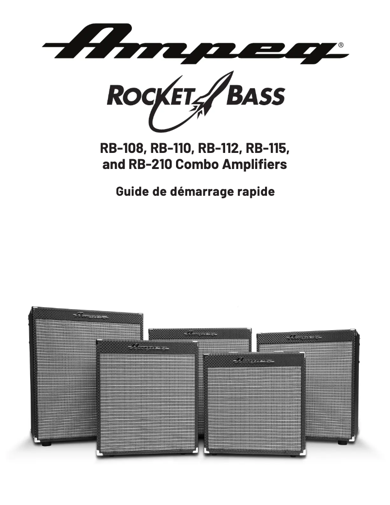 Page 1 de la notice Guide de démarrage rapide Ampeg Rocket Bass RB-210