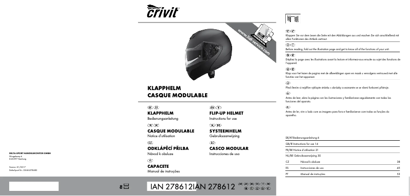 Page n°1 - Manuel utilisateur Crivit IAN 69423