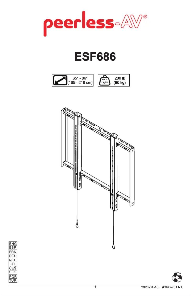Page n°1 - Manuel utilisateur Peerless-AV ESF686