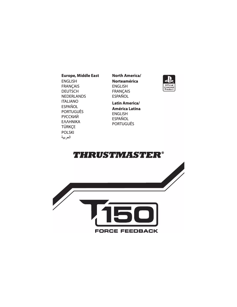 Page n°1 - Manuel utilisateur Thrustmaster T150 Force Feedback Racing Wheel