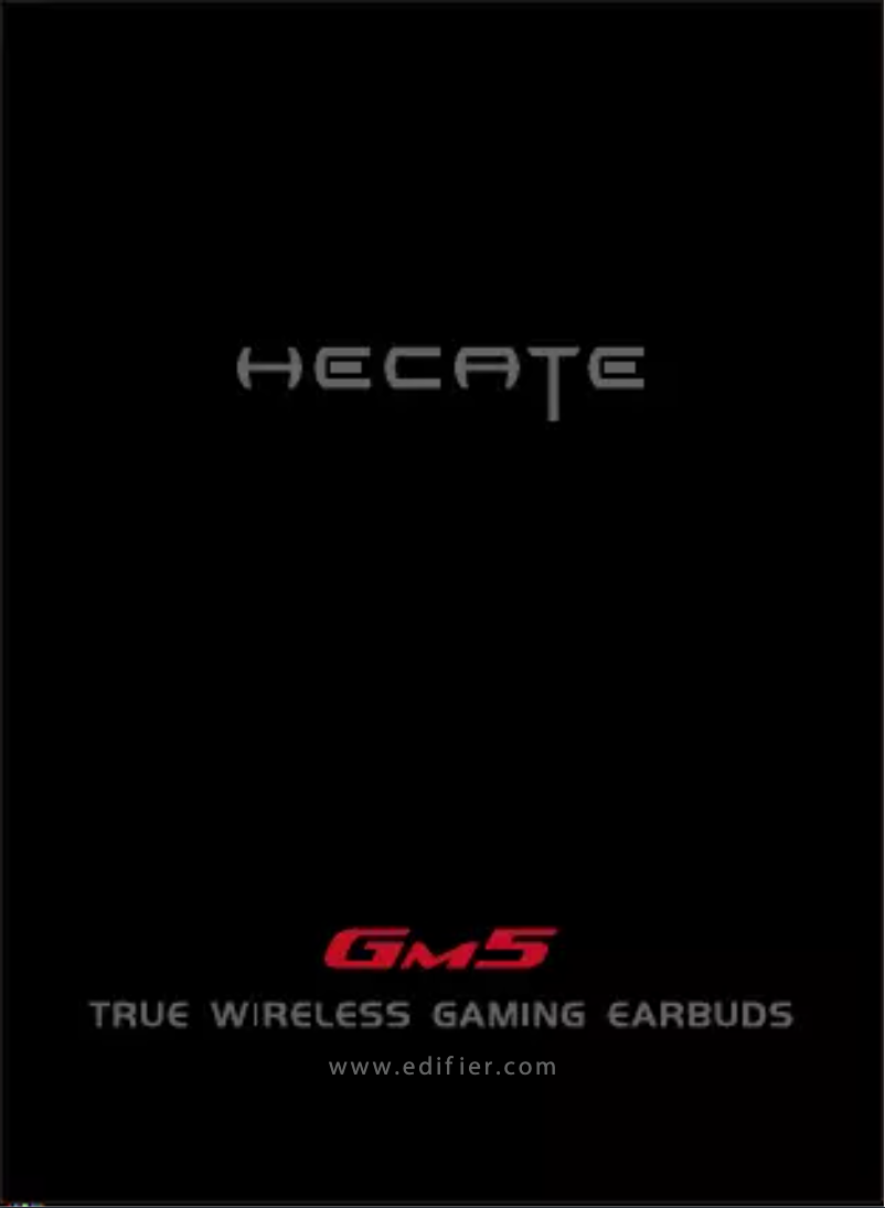 Page 1 de la notice Manuel utilisateur Edifier Hecate GM5