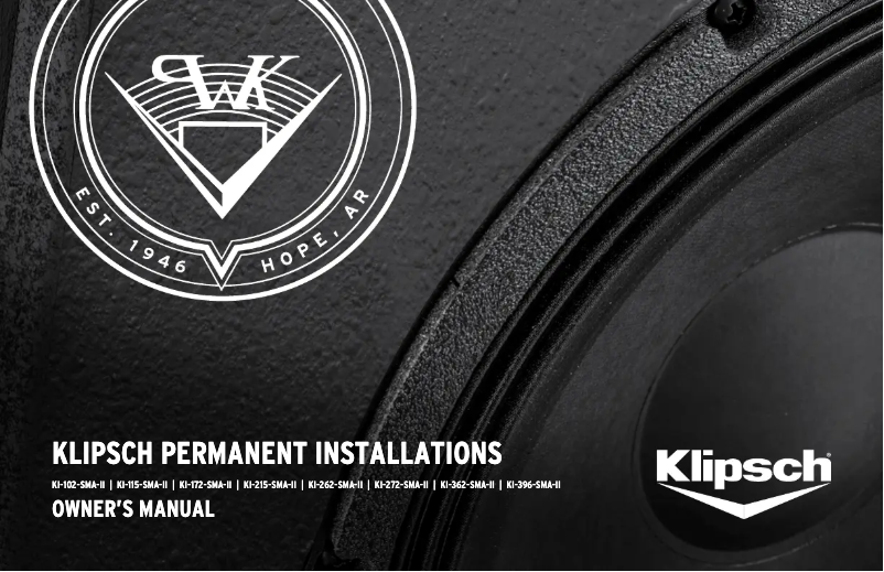 Página 1 del manual Manual de usuario Klipsch KI-172-SMA-II