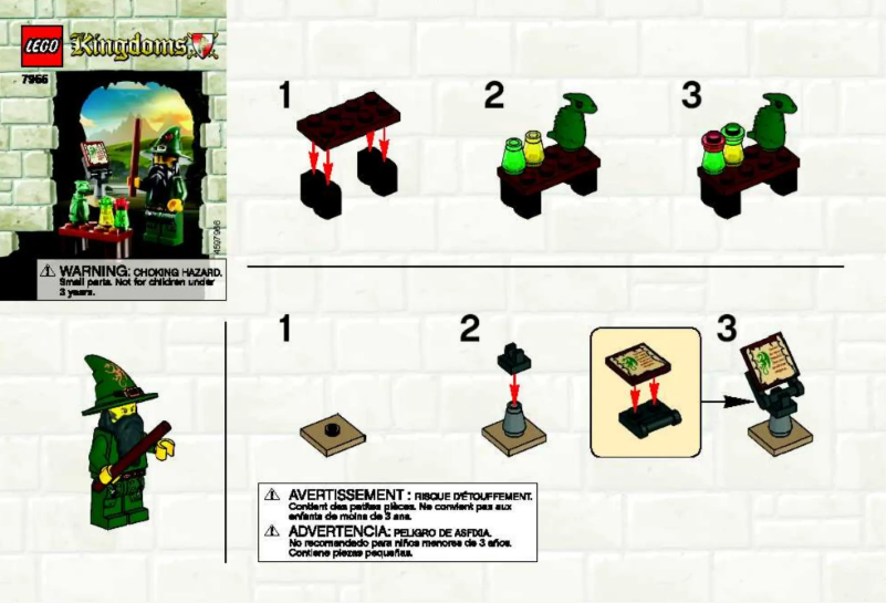 Page n°1 - Manuel utilisateur Lego Castle 7955
