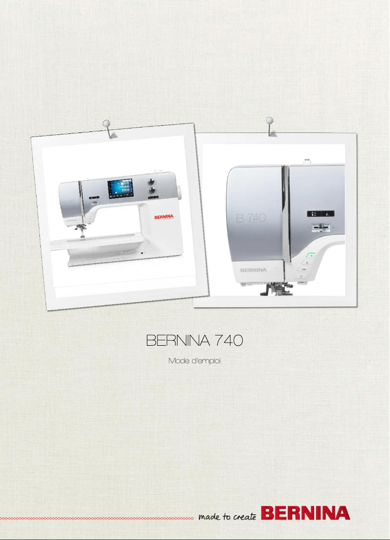 Page n°1 - Manuel utilisateur Bernina 740