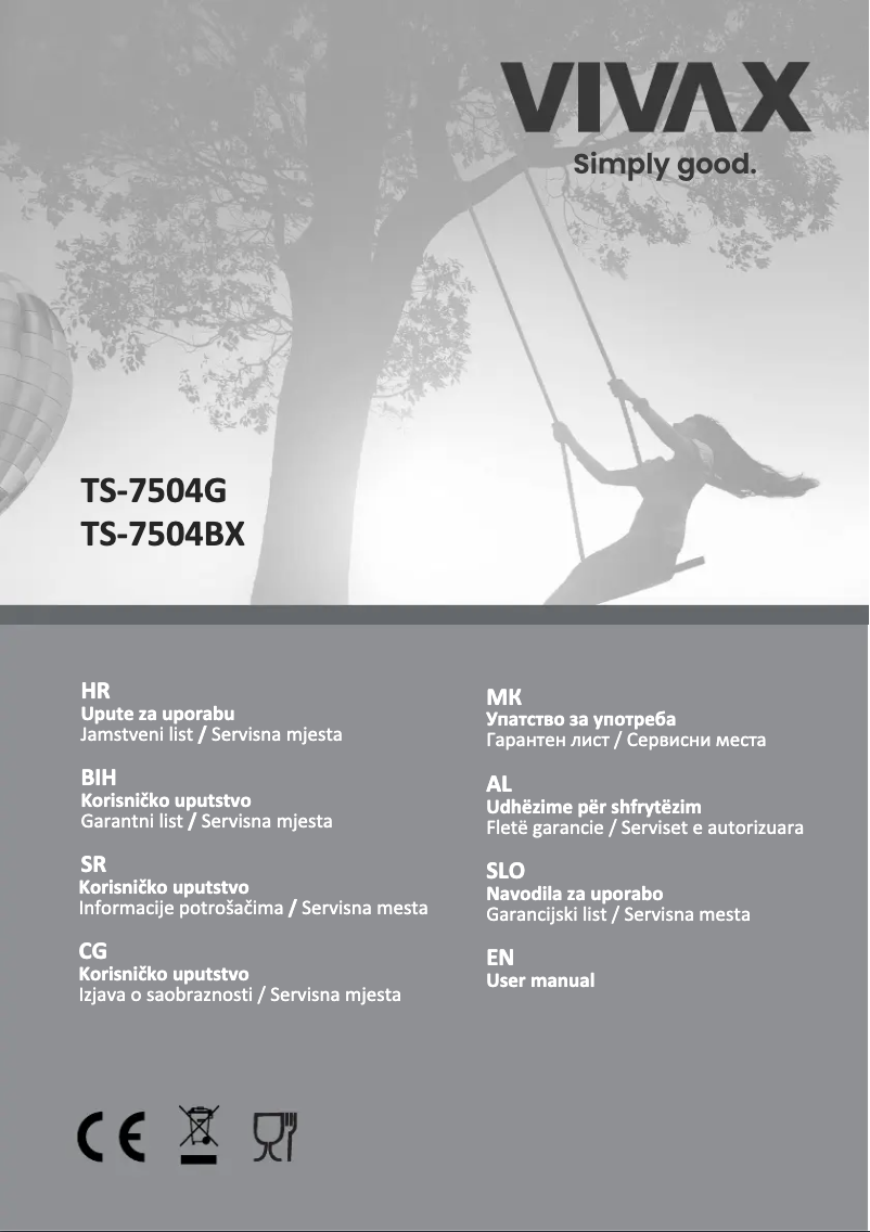 Page n°1 - Manuel utilisateur Vivax TS-7504G