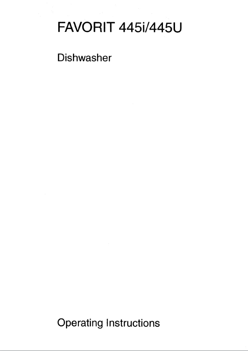 Page 1 de la notice Manuel utilisateur AEG Favorit 445 I
