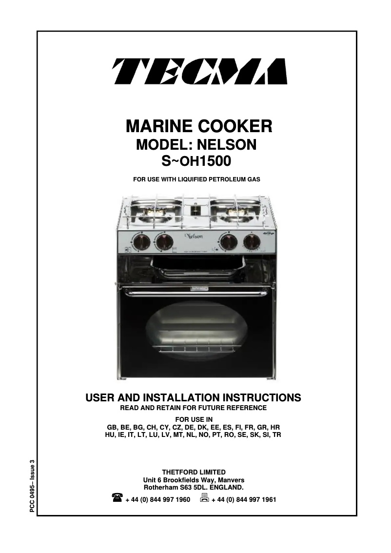 Image de la première page du manuel de l'appareil Nelson SOH15