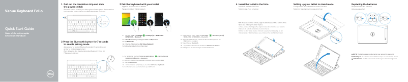 Page n°1 - Manuel utilisateur Dell Venue 7840