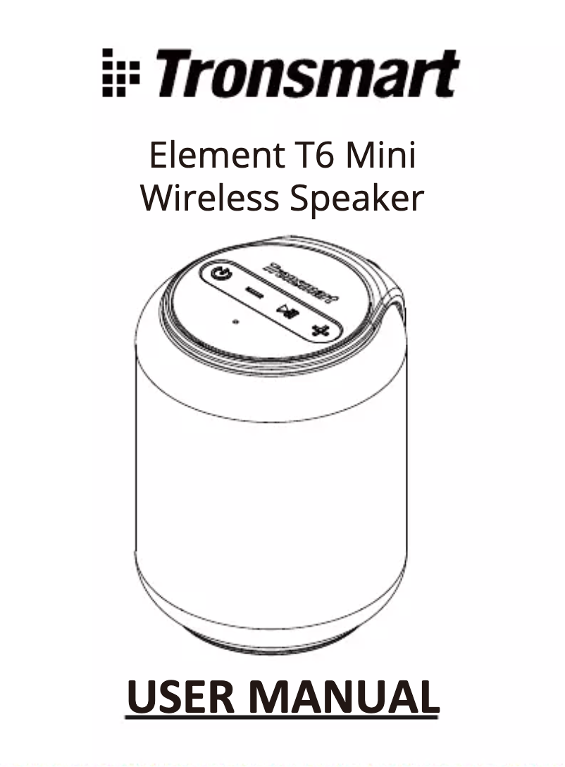 Page n°1 - Manuel utilisateur Tronsmart Element T6 Mini