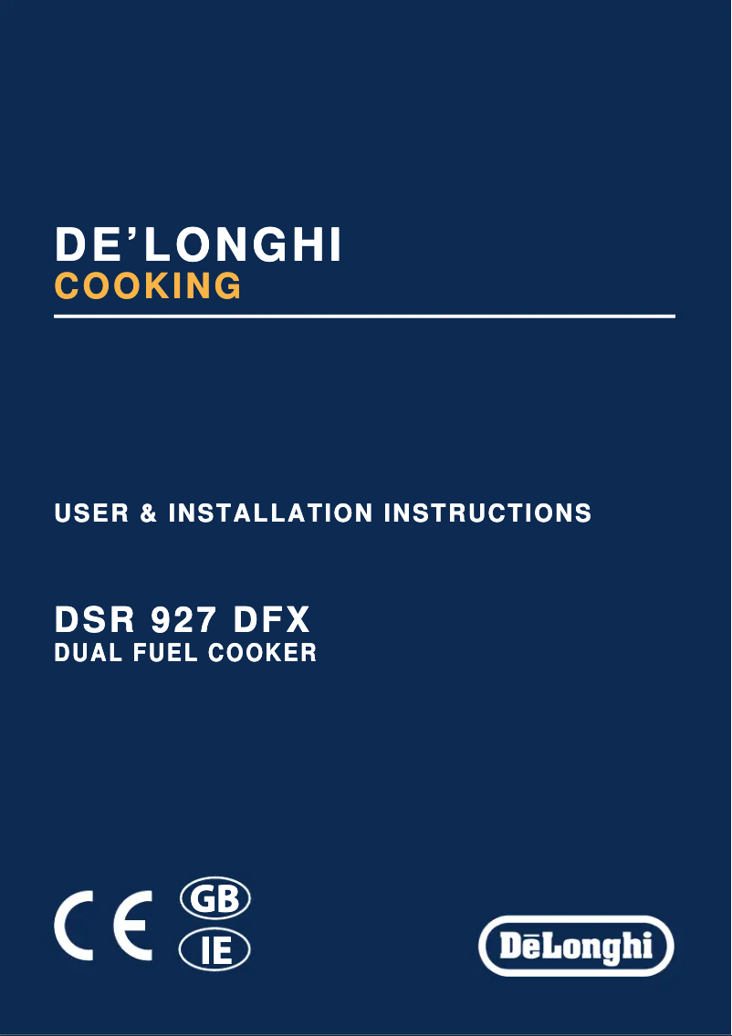 Page 1 de la notice Mode d'emploi DeLonghi DSR 927 DFX