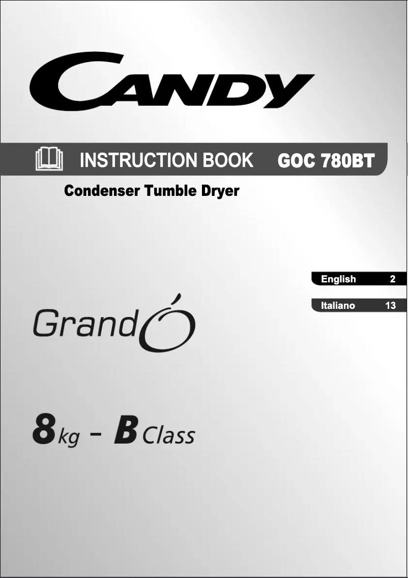 Page n°1 - Manuel utilisateur Candy GOC 780BTX-47