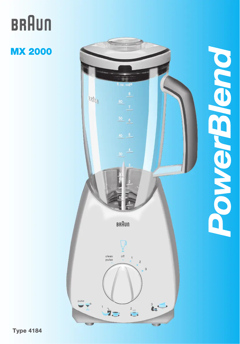 Image de la première page du manuel de l'appareil PowerBlend MX2000