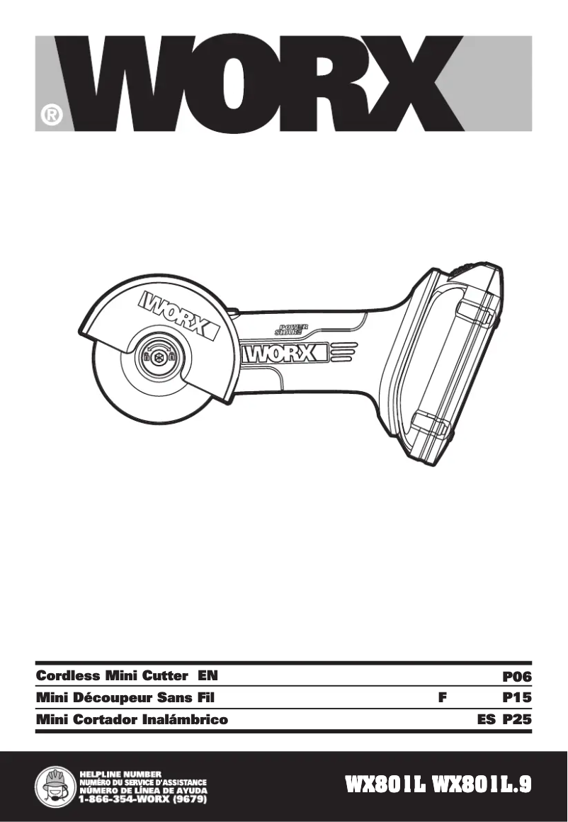 Page n°1 - Manuel utilisateur Worx WX801L.1