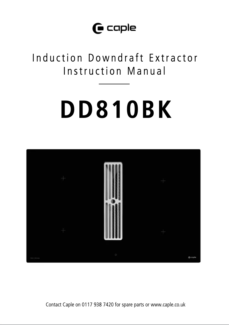Page n°1 - Manuel utilisateur Caple DD810BK