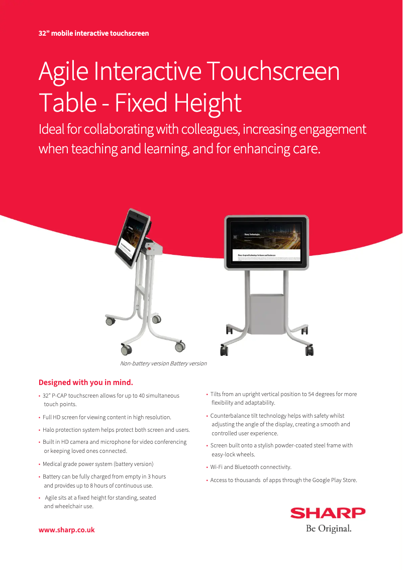 Page 1 de la notice Manuel utilisateur Sharp Agile