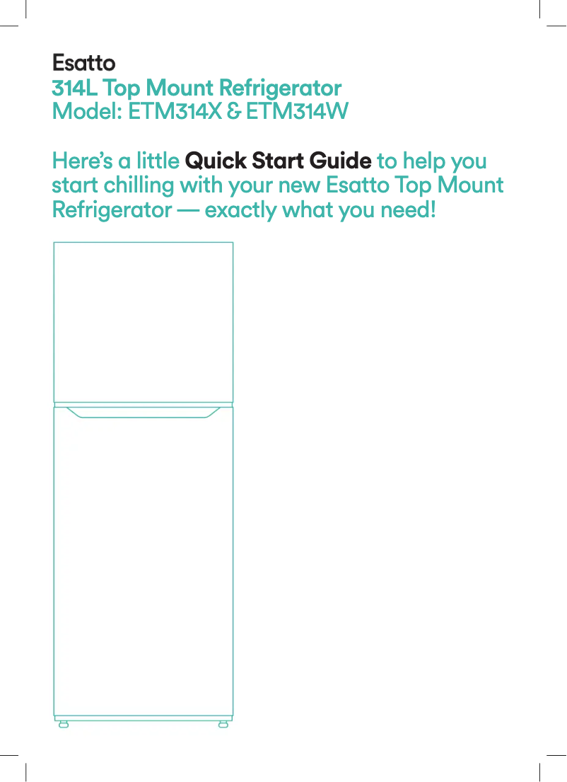 Page 1 de la notice Guide de démarrage rapide Esatto ETM314W