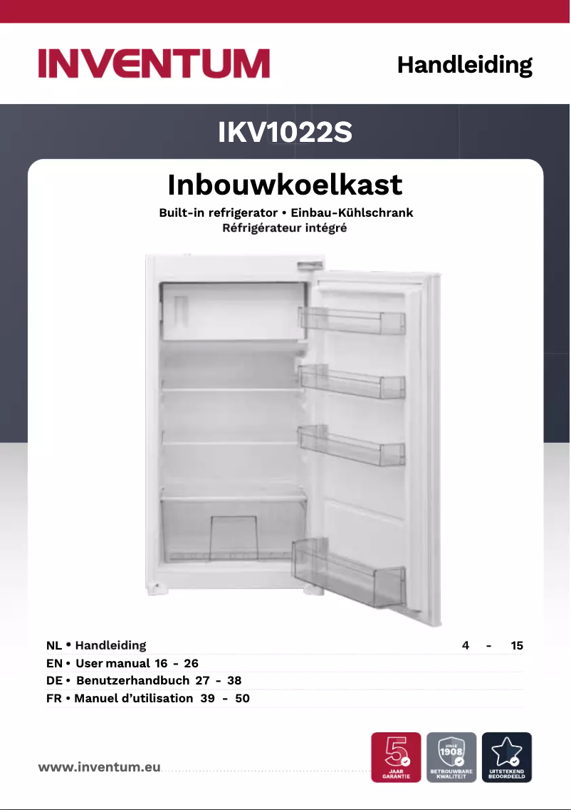 Image de la première page du manuel de l'appareil IKV1022S